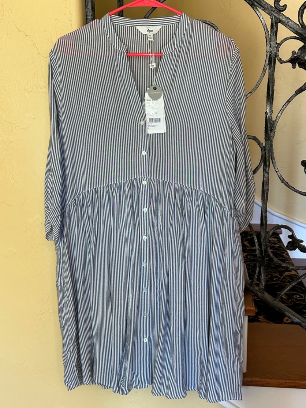 Cute Striped Maternity/Nursing Dress